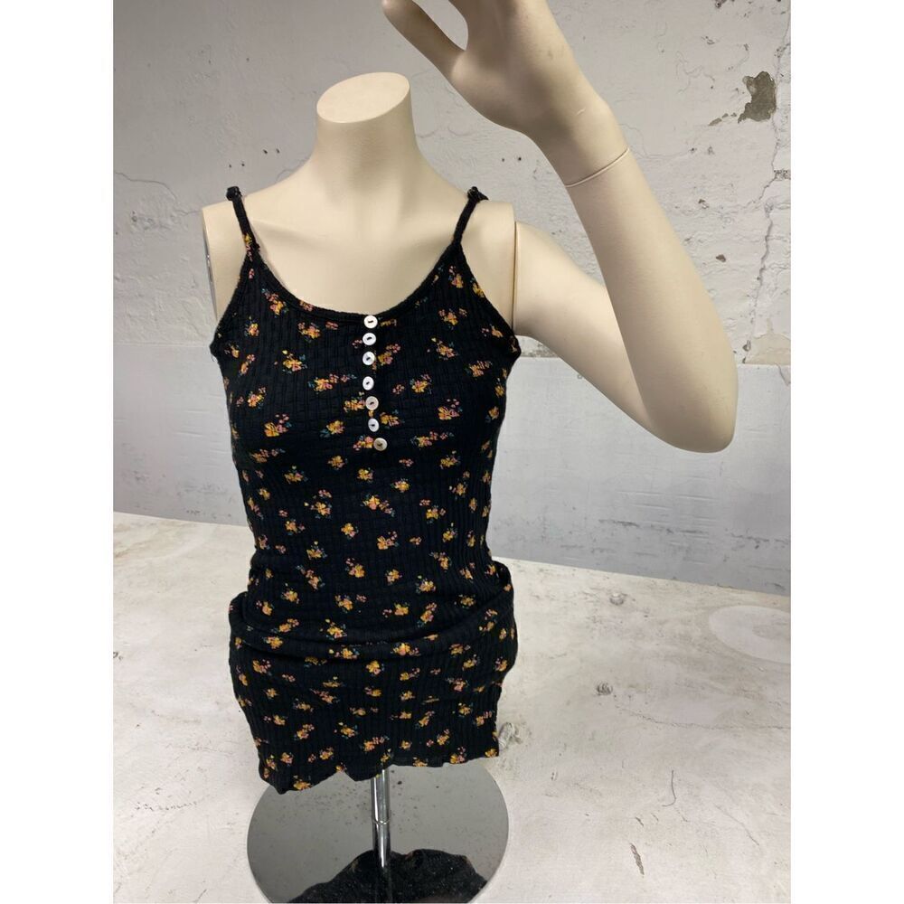 Heart & Hips Affordable Luxury Black Floral Spaghetti Strap Mini Dress or Extra